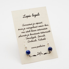 Kõrvarõngad Lapis Lazuliga (Lasuriidiga) – tervendus, rahu ja jõud